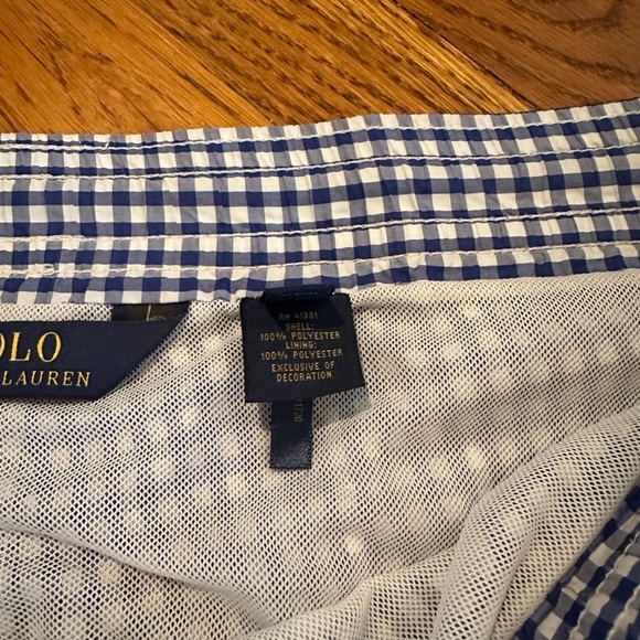 Polo Ralph Lauren Men’s Blue Checkered Swim Trunks Size XL - Picture 3 of 8